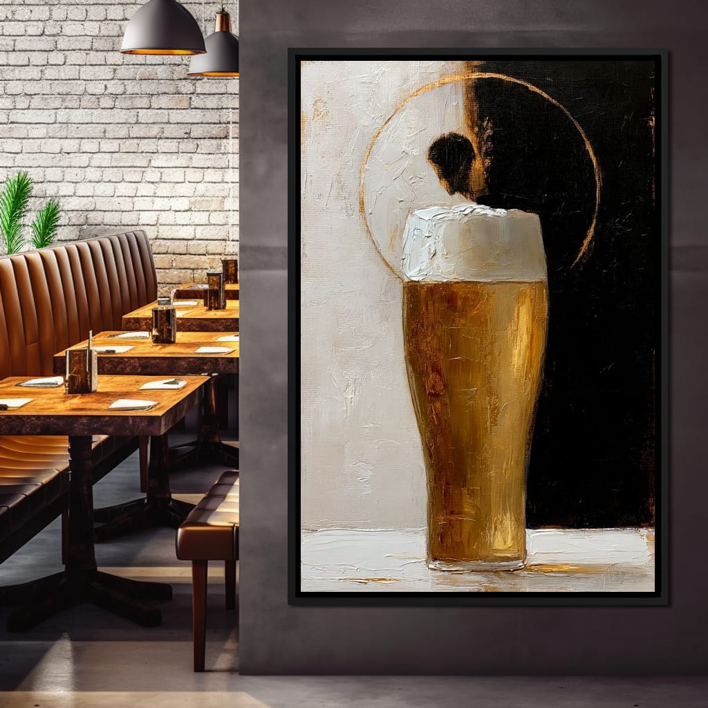 Golden Beer Against the Divide Canvas Wall Art