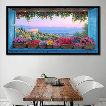 Tuscan Garden Splendor Vista Canvas Wall Art