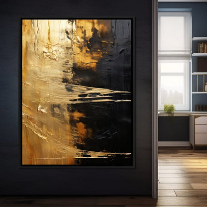 Tranquil Gold Glow Canvas Wall Art
