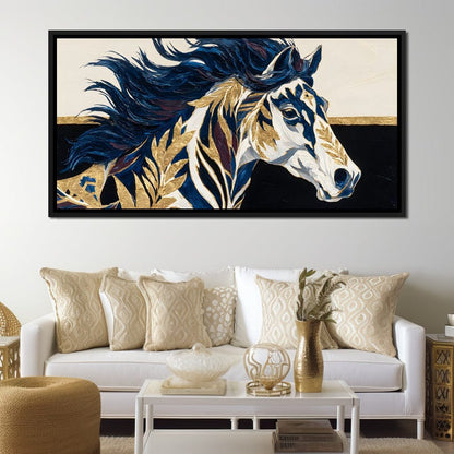 Galloping Midnight Majesty Canvas Wall Art