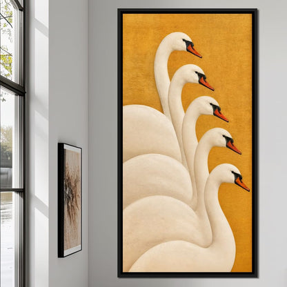 The Swan Assembly Canvas Wall Art