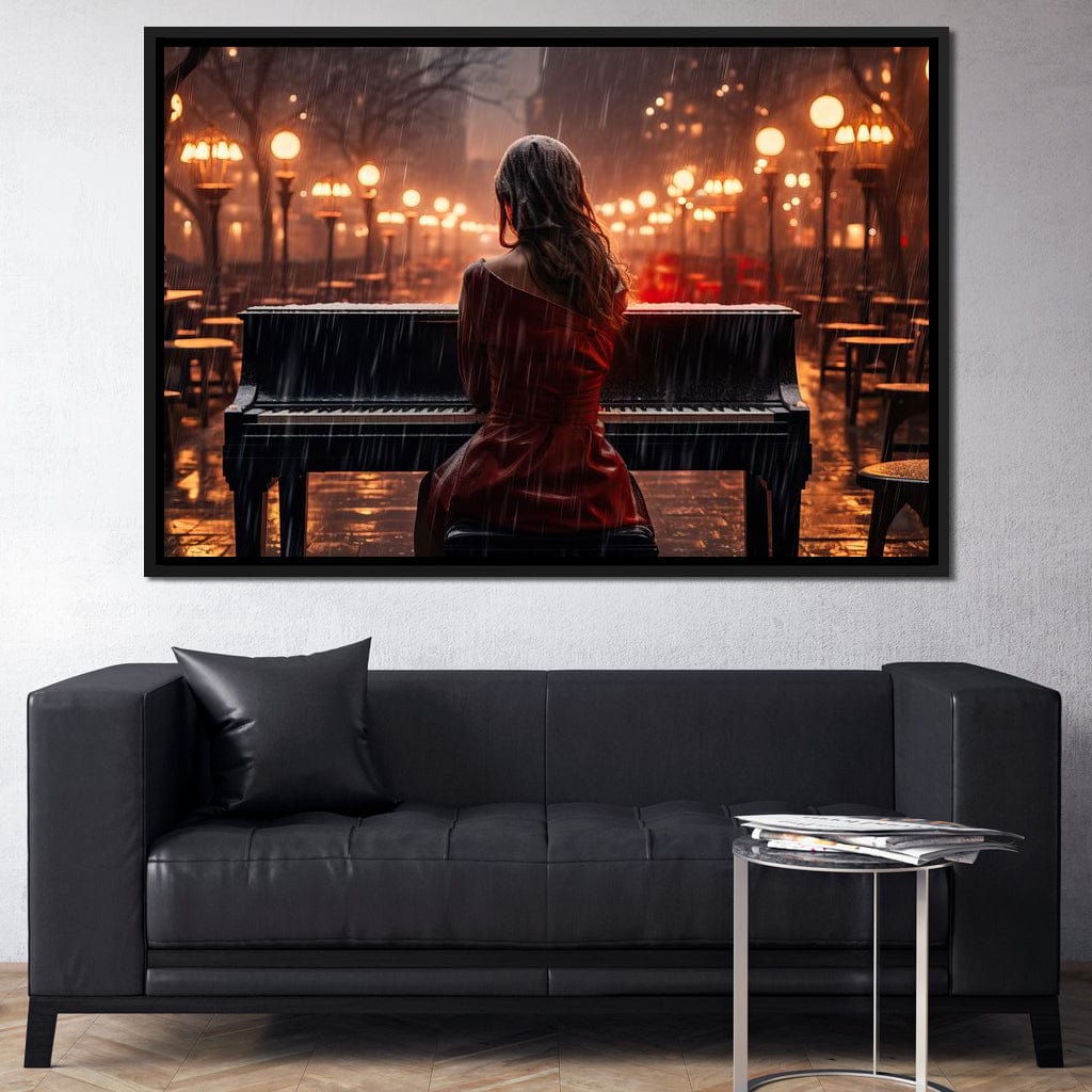 Piano Songbird Canvas Wall Art