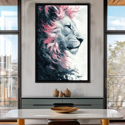 Majestic Pink Mane Monarch Canvas Wall Art