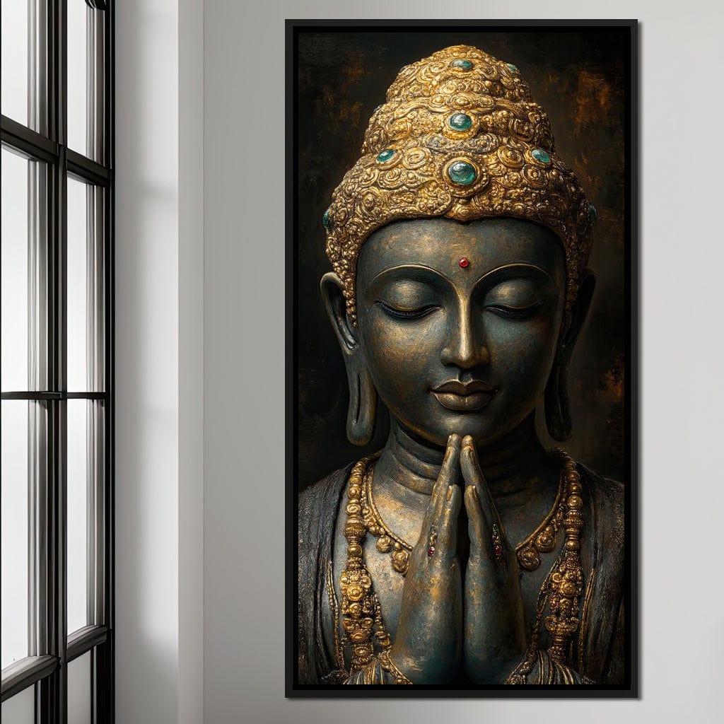 Golden Buddha Tranquility Canvas Wall Art