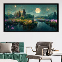 Glittering Lake Canvas Wall Art