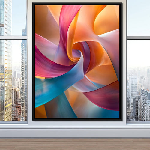 Vibrant Curves of Elegance Canvas Wall Art