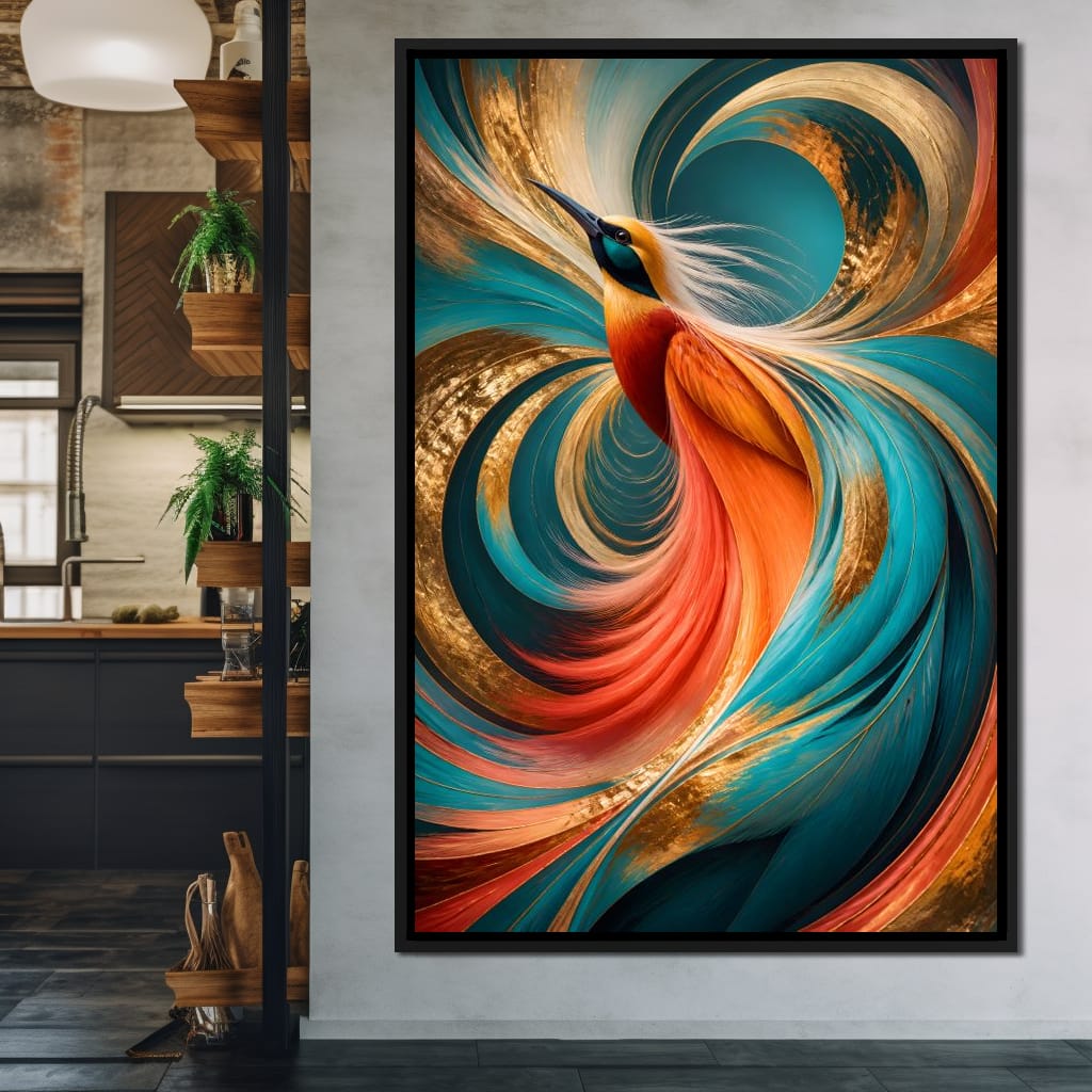 Gilded Flight Of The Radiant Plume Canvas Wall Art