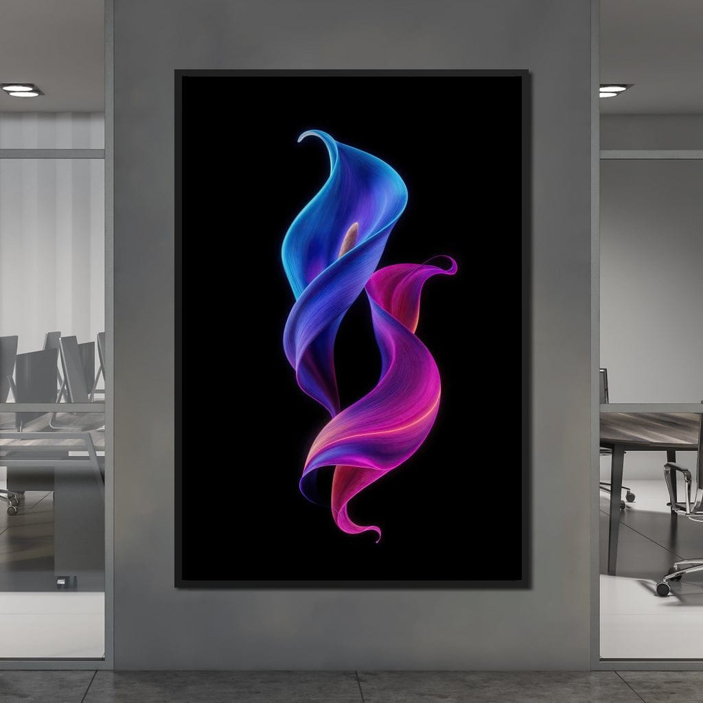 Cosmic Petal Helix Canvas Wall Art