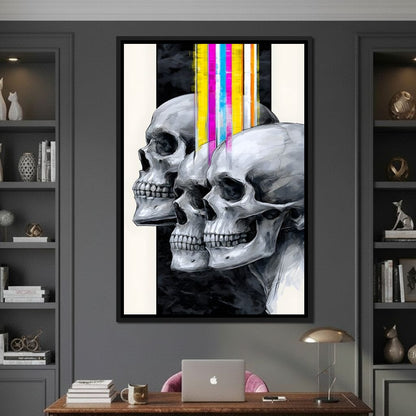 Trilogy of Modern Mortality Canvas Wall Art