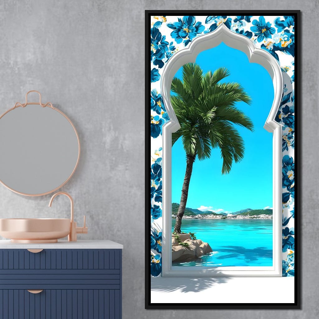 Tropical Window to Tranquility Canvas Wall Art