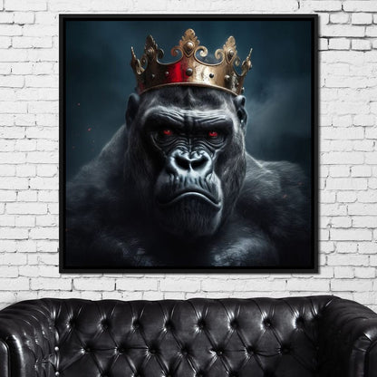 Gorilla Crown Canvas Wall Art