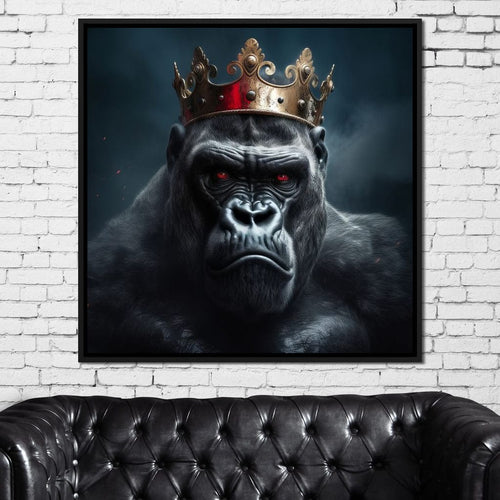 Gorilla Crown Canvas Wall Art