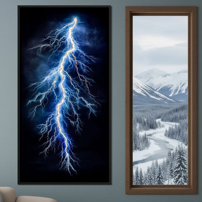 Lightning Storm Strike Canvas Wall Art