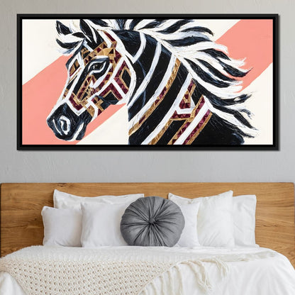 Majestic Mosaic Stripes Canvas Wall Art