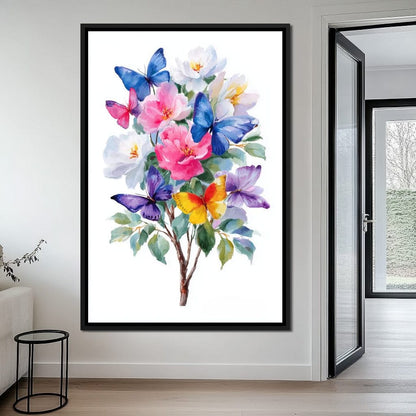 Butterfly Garden Bouquet Sale Canvas Wall Art