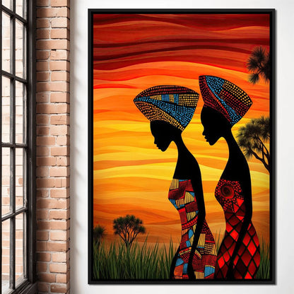 Sisters of the Savannah Canvas Wall Art
