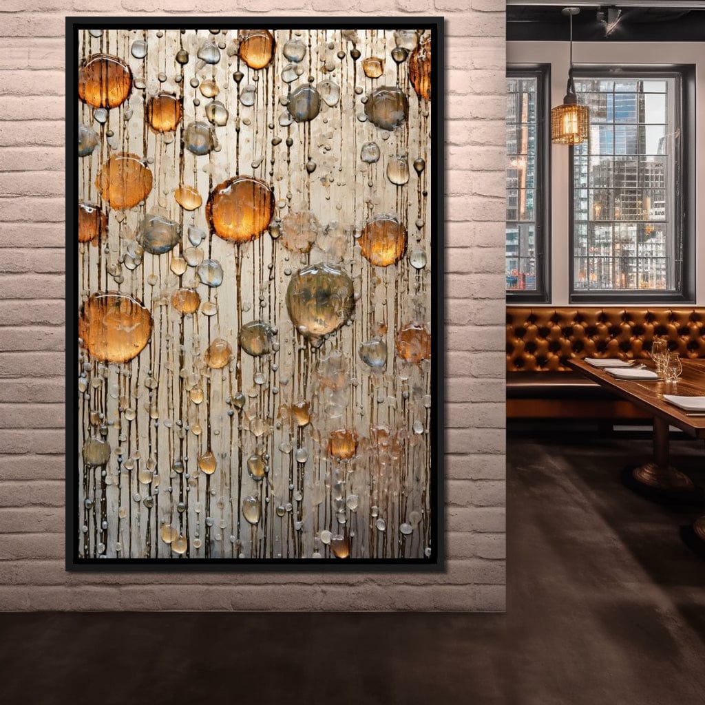Droplet Hues Canvas Wall Art