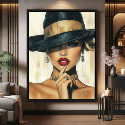 Timeless Allure Portrait Muse Canvas Wall Art