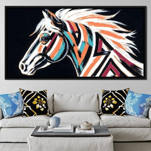 Prismatic Stallion Spirit Canvas Wall Art