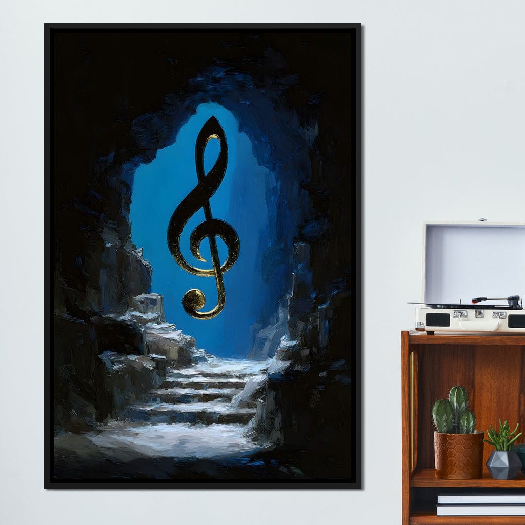 Celestial Clef Cavern Song Canvas Wall Art