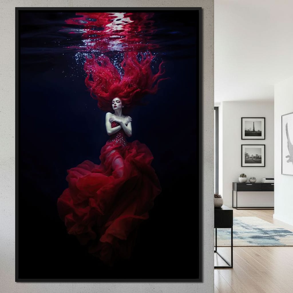 Crimson Depths Canvas Wall Art