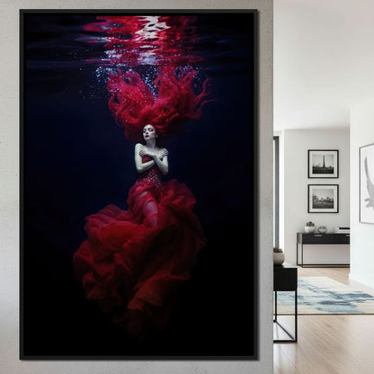 Crimson Depths Canvas Wall Art