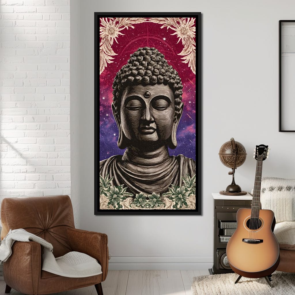Celestial Buddha Tranquil Flow Canvas Wall Art
