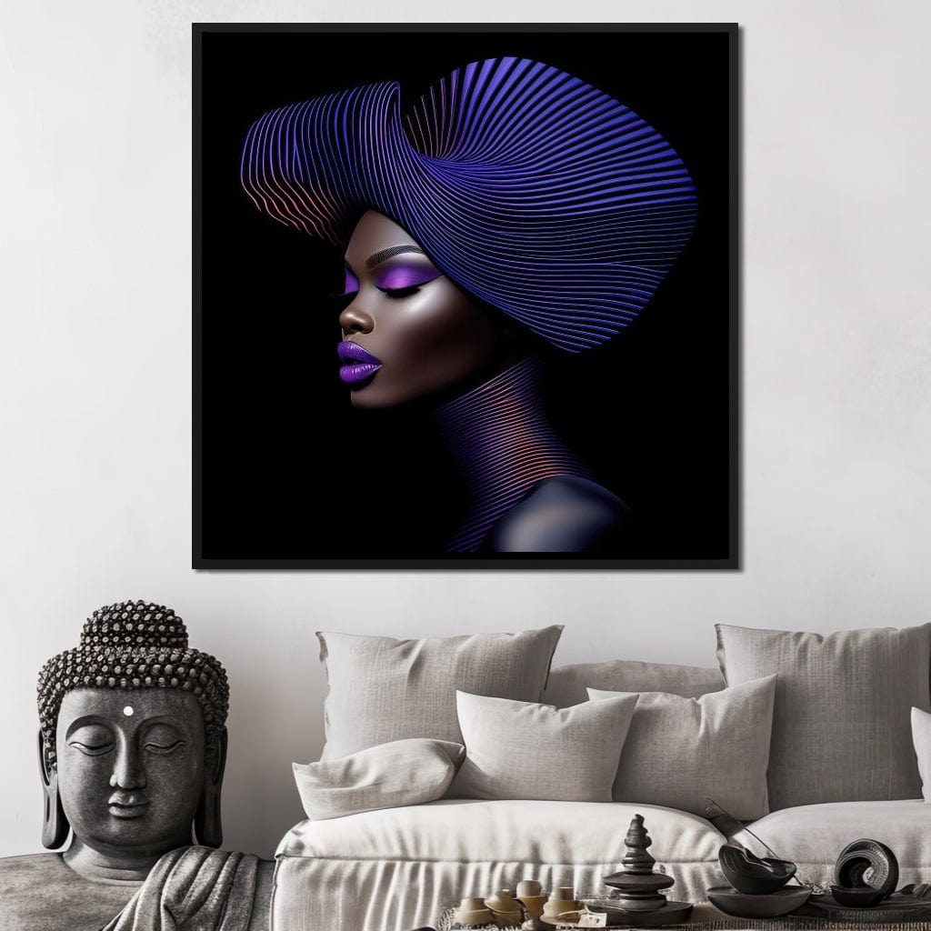 Grace in Violet and Blue Canvas Wall Art