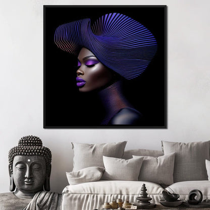 Grace in Violet and Blue Canvas Wall Art