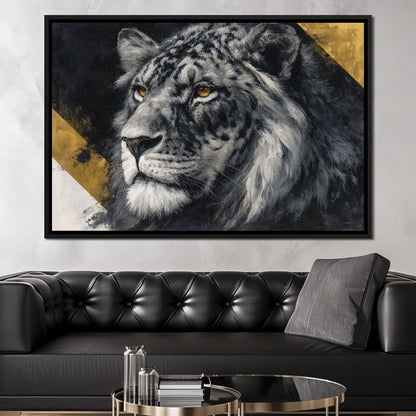 Golden Eyed Lion King Canvas Wall Art