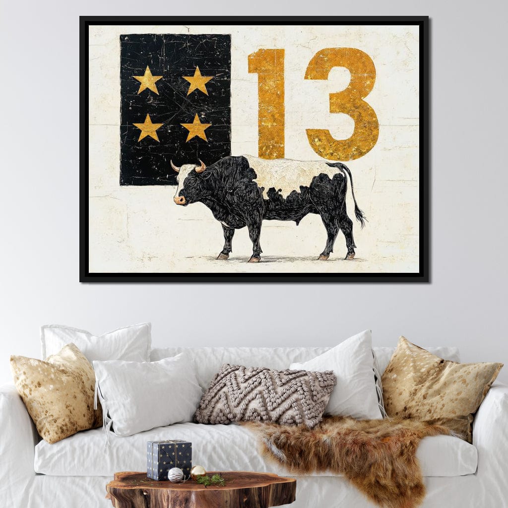 Starlit Cattle #13 Canvas Wall Art