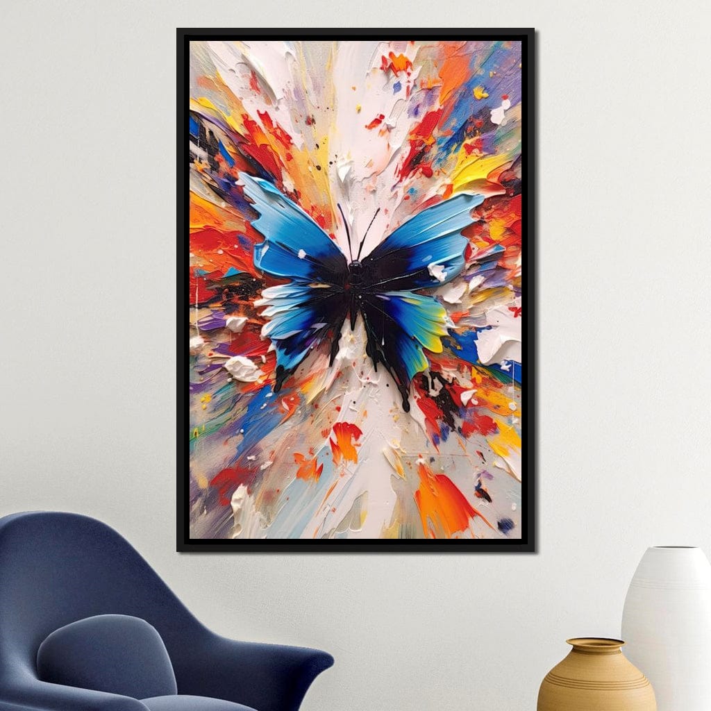 Chromatic Butterfly Euphoria Canvas Wall Art