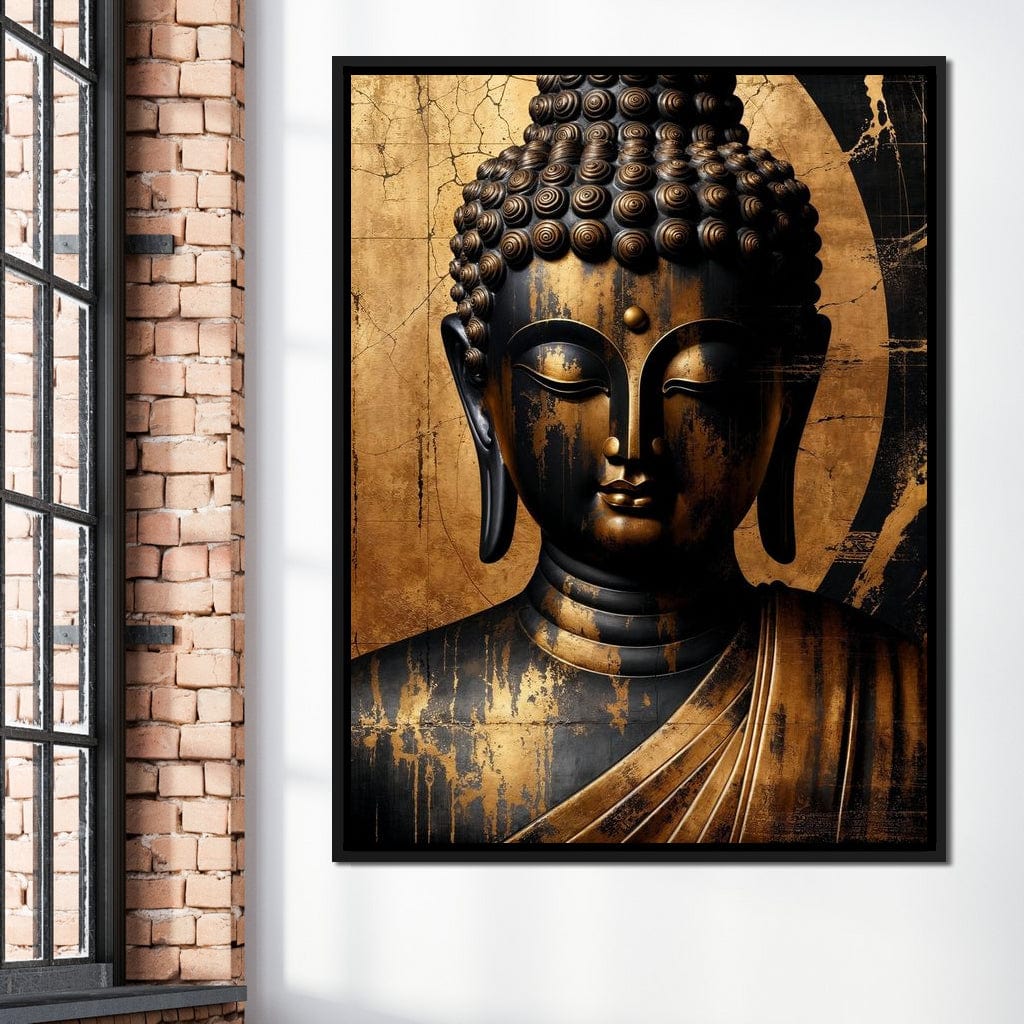 Buddha's Aura of Serenity Canvas Wall Art