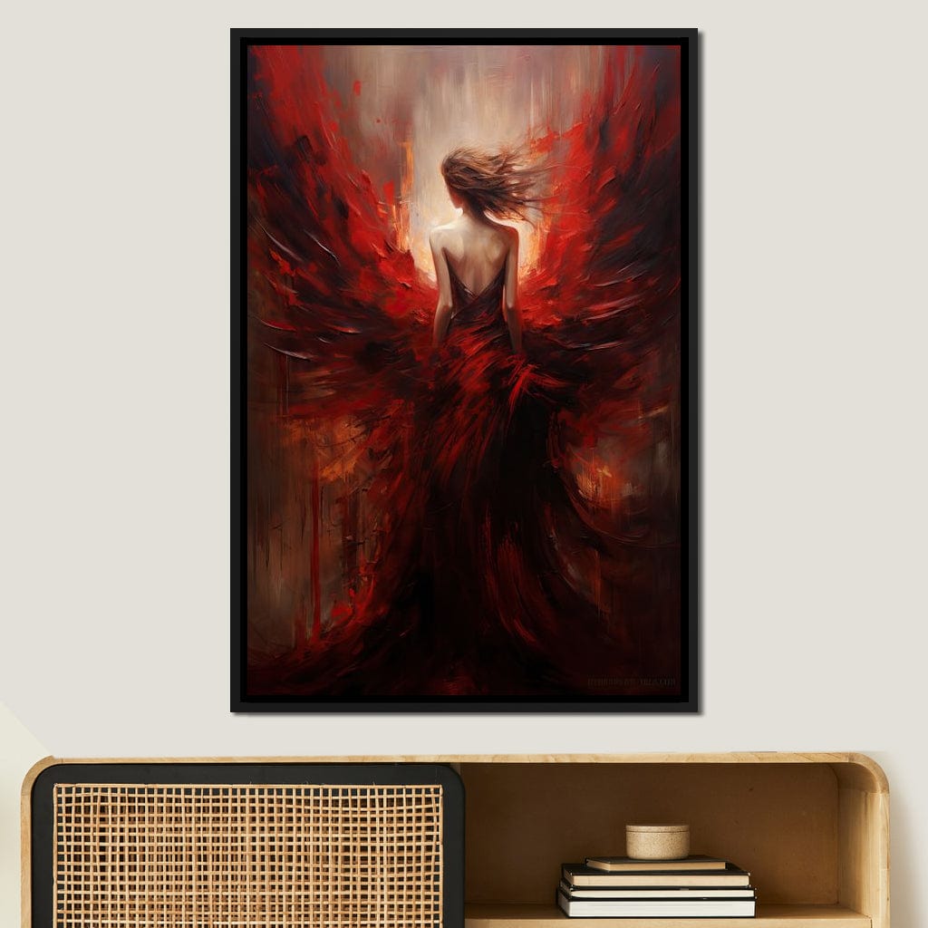 Ethereal Elegance in Shadow Gown Canvas Wall Art