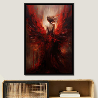 Ethereal Elegance in Shadow Gown Canvas Wall Art