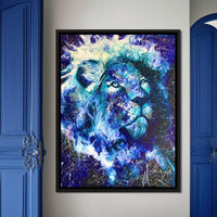 Astral Lion Canvas Wall Art