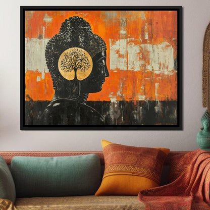 Golden Tree of Enlightenment Canvas Wall Art