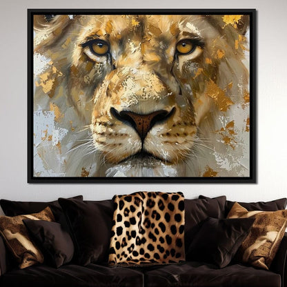 Golden Gaze of the Sovereign Canvas Wall Art