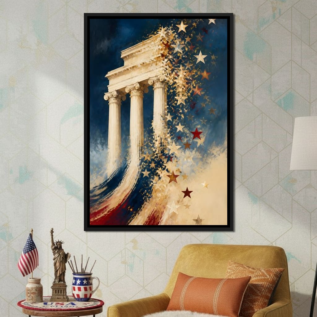 Stellar Pillars Of Democracy Canvas Wall Art