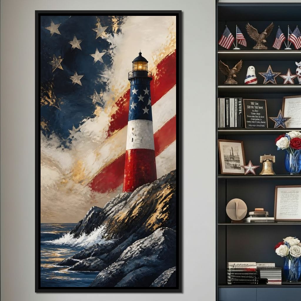 Beacon of the coastal spirit Canvas Wall Art