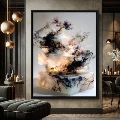 Celestial Bonsai Ascension Canvas Wall Art