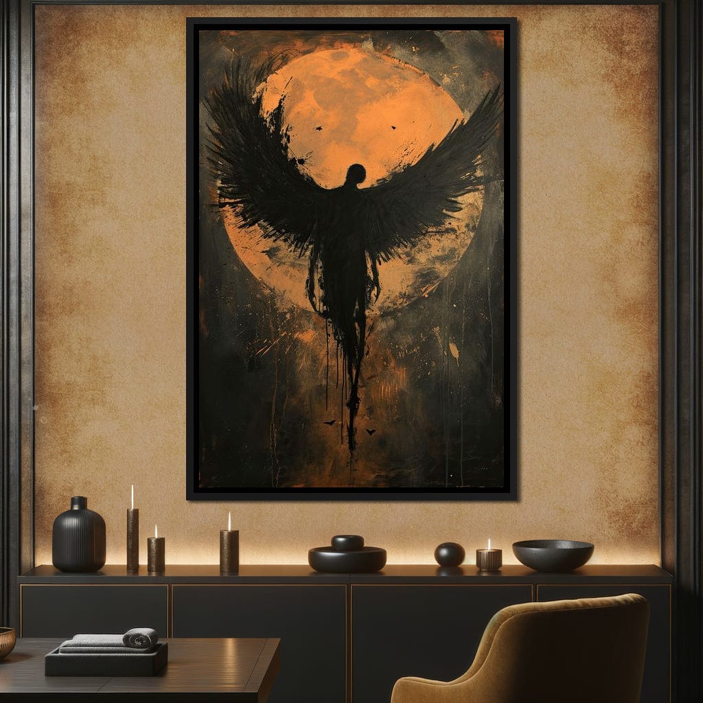 Eclipse of the Fallen Seraph Canvas Wall Art