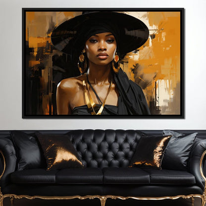 Black Gold Fashion Canvas Wall Art