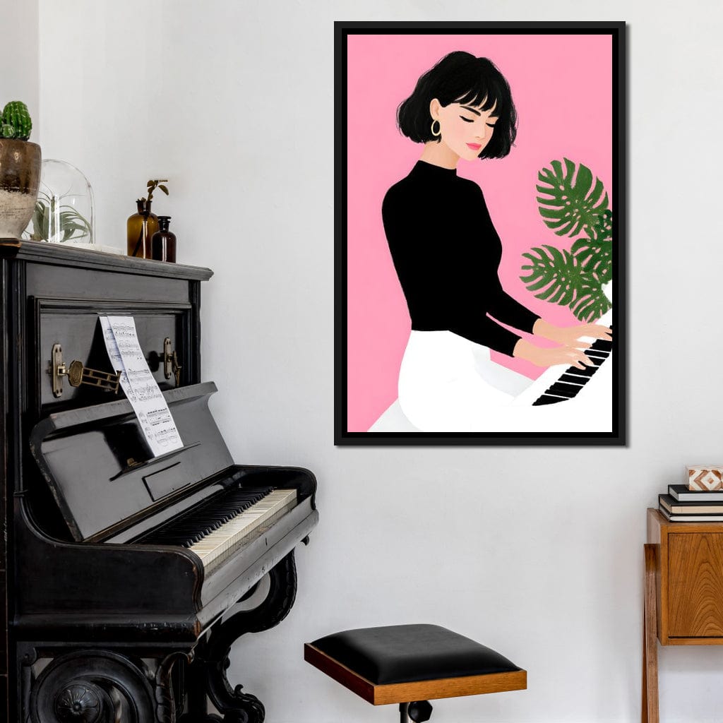 Melody on Rose Studio Keys Canvas Wall Art