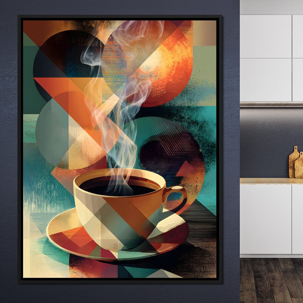 Geometric Morning Steam Ritual Canvas Wall Art