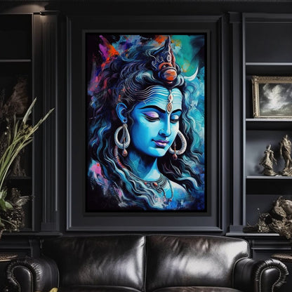 Lord Shiva's Contemplation Canvas Wall Art