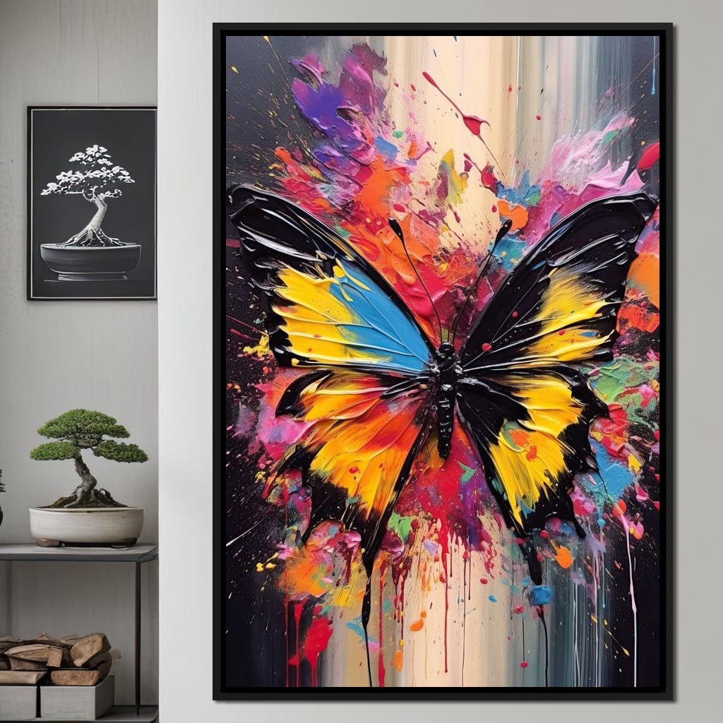 Technicolor Lepidoptera Canvas Wall Art