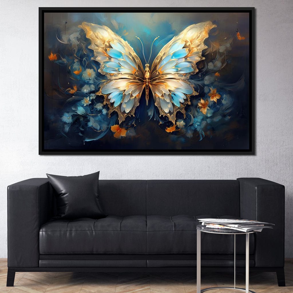 Ethereal Monarch's Flight Canvas Wall Art