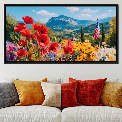 Majestic Valley Blooms Vista Canvas Wall Art