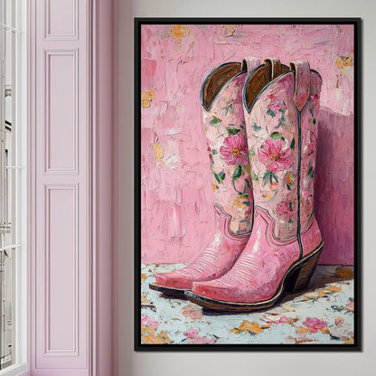 Floral Western Romance Canvas Wall Art